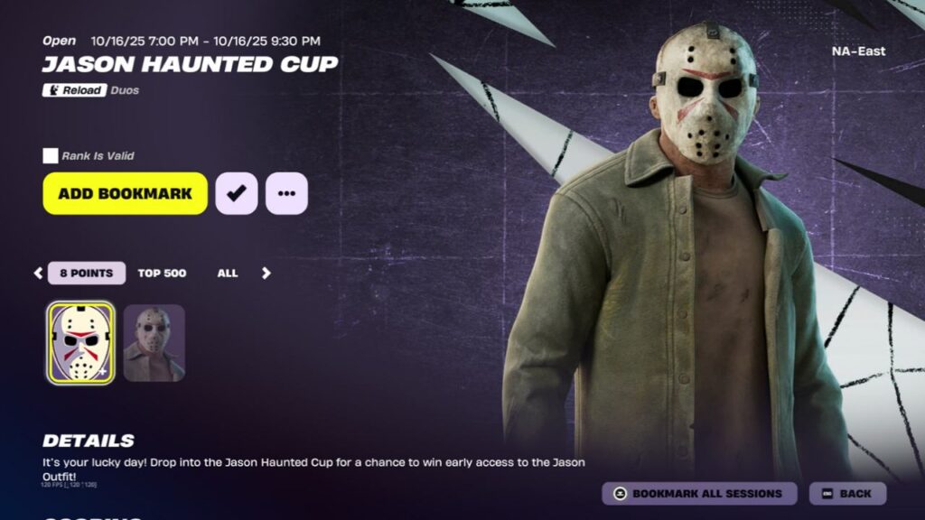 The main reward of the Jason Haunted cup depends on regional placements.