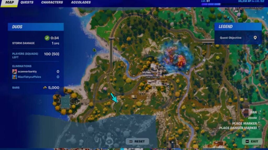 You will have around 4 minutes to find Daphne's luggage in Fortnite.