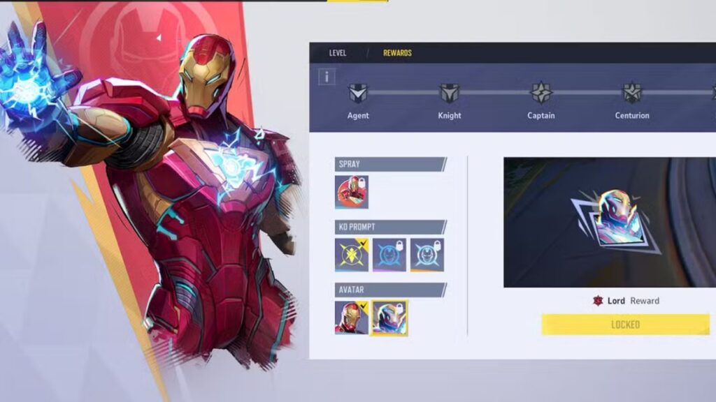 Rewards tab for Iron Man in 'Marvel Rivals' (Image: NetEase Games)