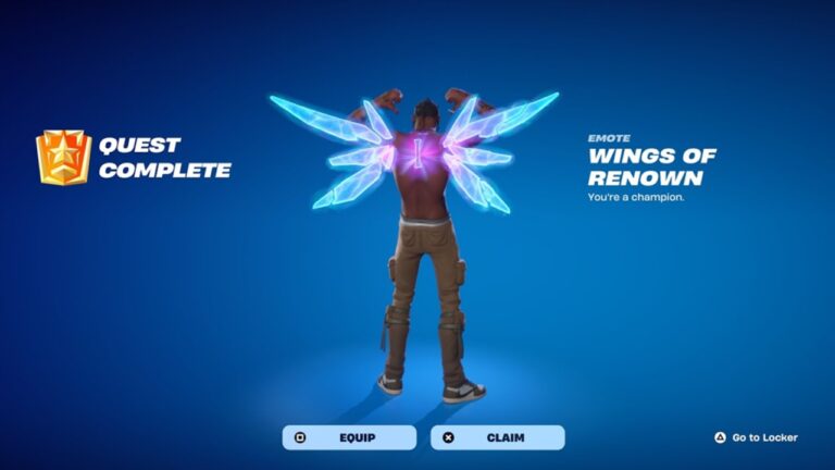 The Wings of Renown Emote in 'Fortnite' (Image: Epic Games)