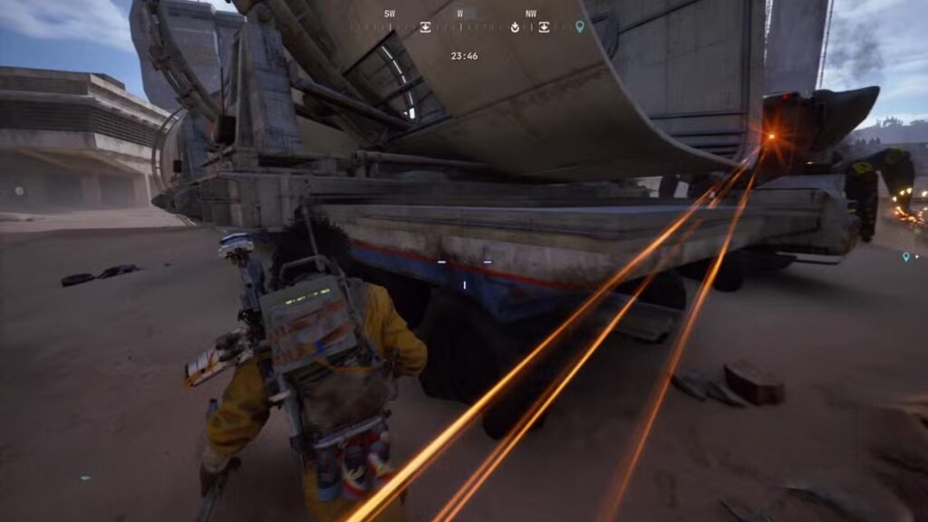 A Bombardier gives away huge loot after being taken down in ARC Raiders.