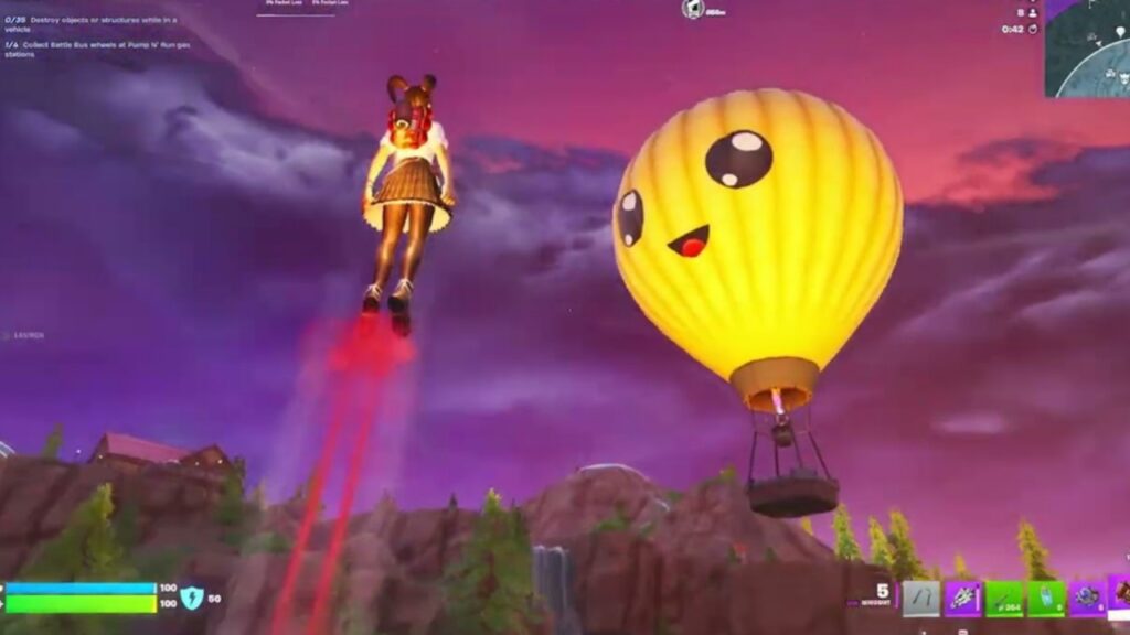 Players can ride the Hot Air Balloons in Fortnite.