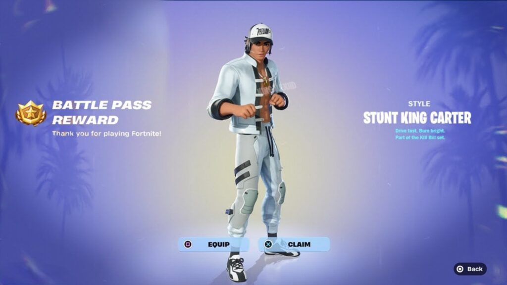 The Carter Wu Skin in Fortnite.