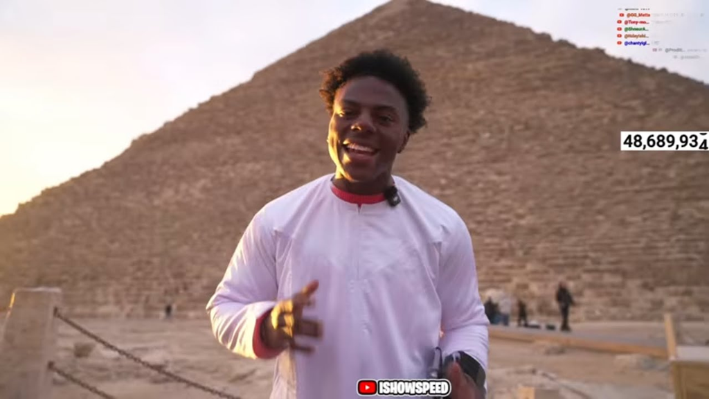 IShowSpeed in Egypt.