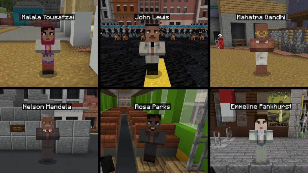 Minecraft Good Trouble DLC Popular Figures (Image: Mojang)