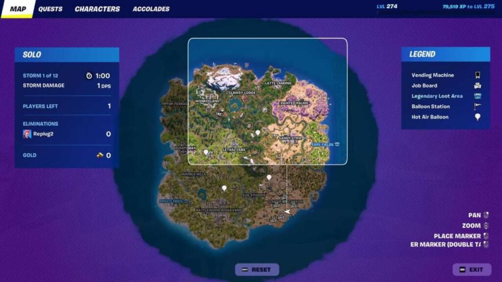 Rectangular Storm Zone in Fortnite  (Image: Epic Games)