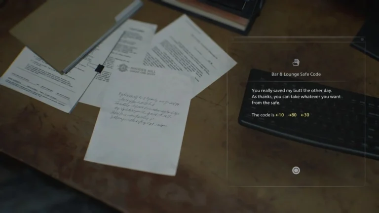 Bar and Lounge Safe Code in 'Resident Evil Requiem' (Image: Capcom)