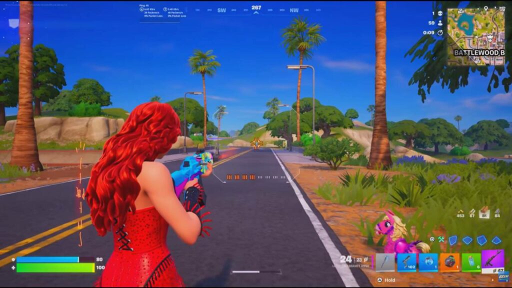 Lock On Assault Rifle in 'Fortnite' (Image: Epic Games & @Brani on YouTube)