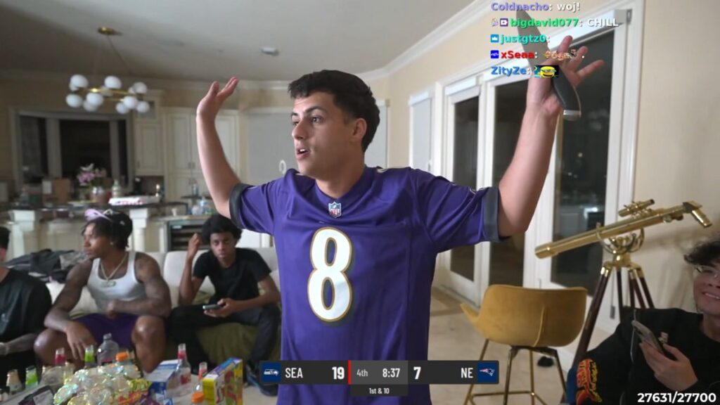 'Stable Ronaldo' Super Bowl watch party (Image: Twitch/@stableronaldo)