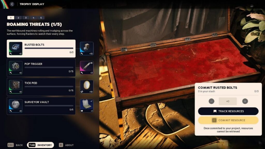 The Trophy Display project in ARC Raiders.