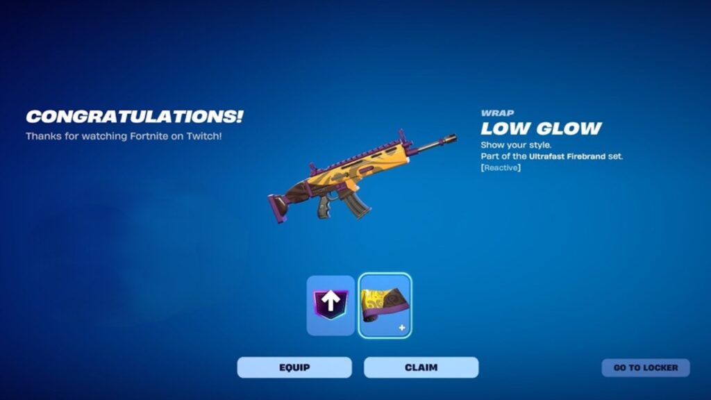 The Low Glow Wrap in Fortnite.