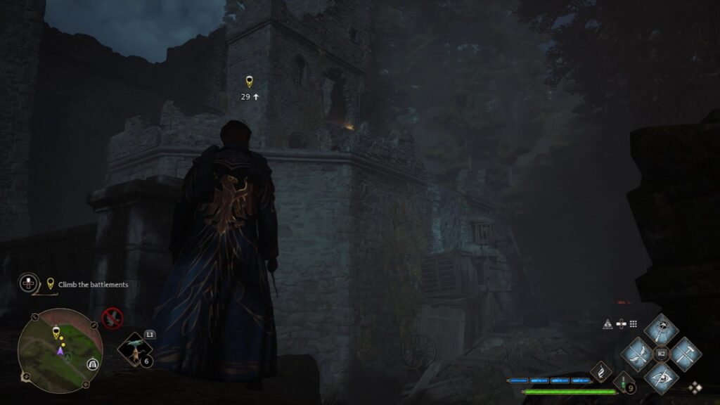 Reaching the roof ends the quest.