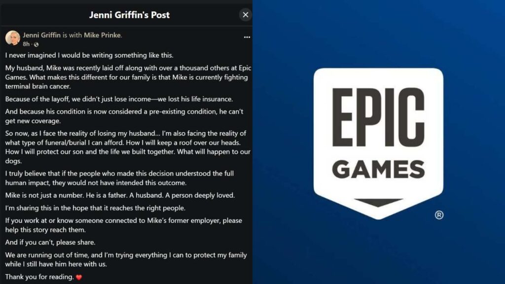 Jenny Griffin's post/Epic Games Tim Sweeney (Image: X and Epic Games)