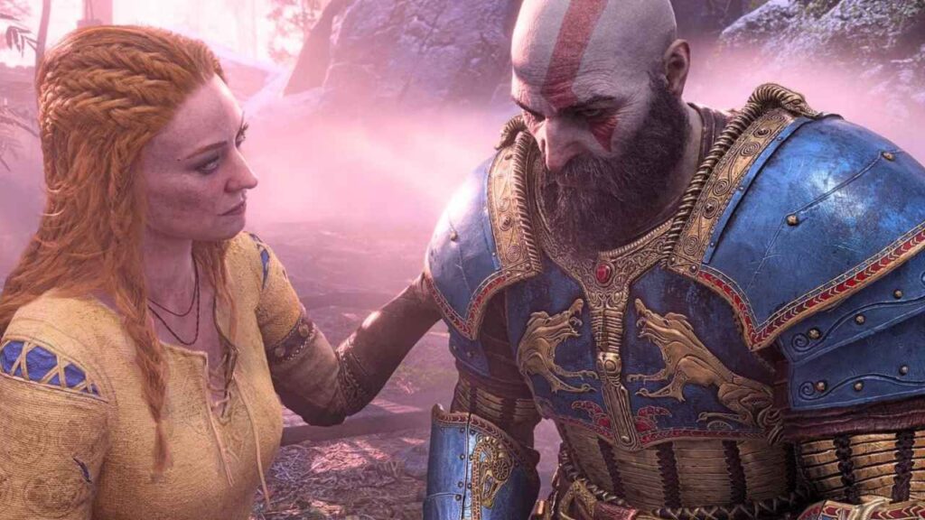 Faye and Kratos in 'God Of War' (Image: Santa Monica Studio)