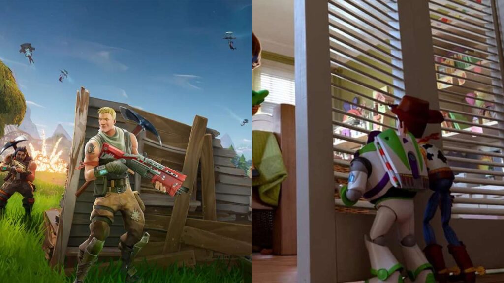 Fortnite_ Buzz and Woody in Toy Story 5 (Image: Epic Games and Disney)