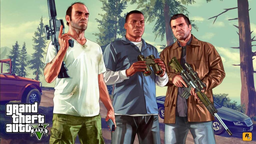 Trevor, Franklin, and Michael in GTA 5 (Image: Rockstar Games)