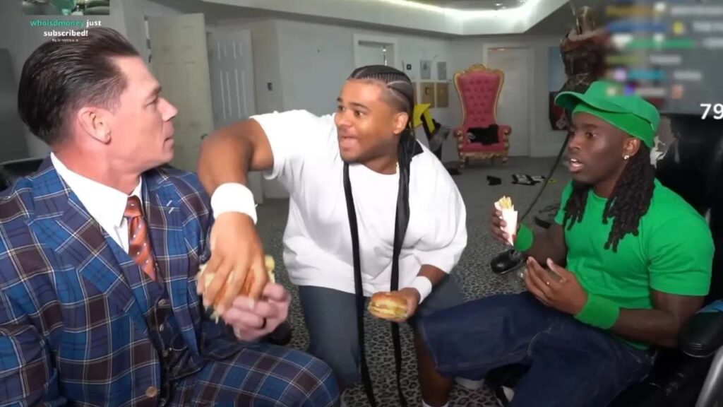 John Cena, Fanum, Kai Cenat (image: Twitch/kaicenat)