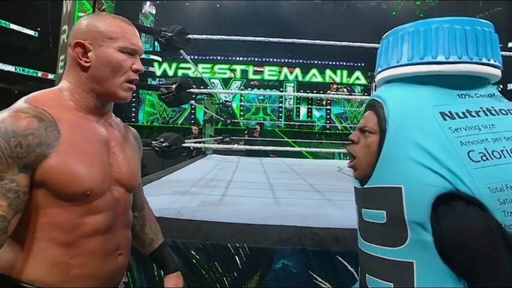 Randy Orton And IShowSpeed during Wrestlemania 40 (Image: WWE)
