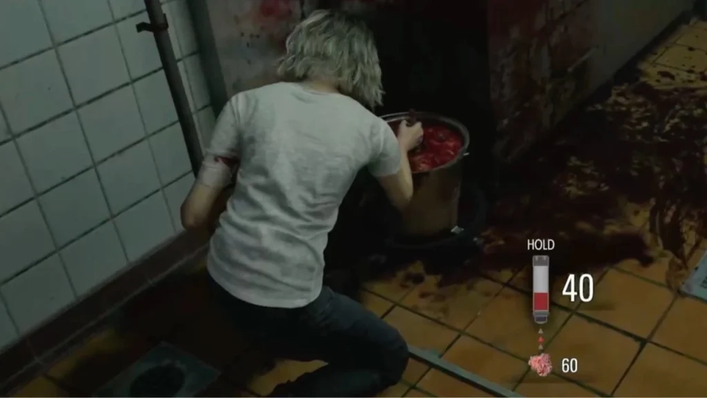 Grace collecting infected blood