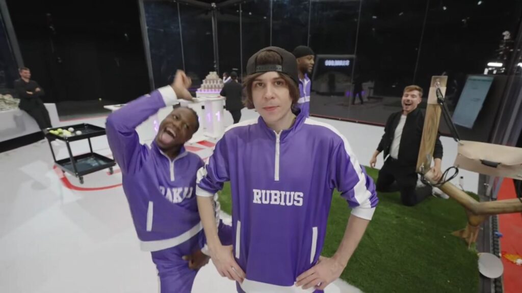 Rakai, El Rubius, YourRage and MrBeast (Image: YouTube/mrbeast)
