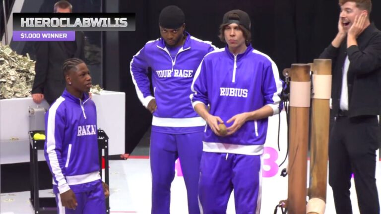 Rakai, El Rubius, YourRage and MrBeast (Image: YouTube/mrbeast)